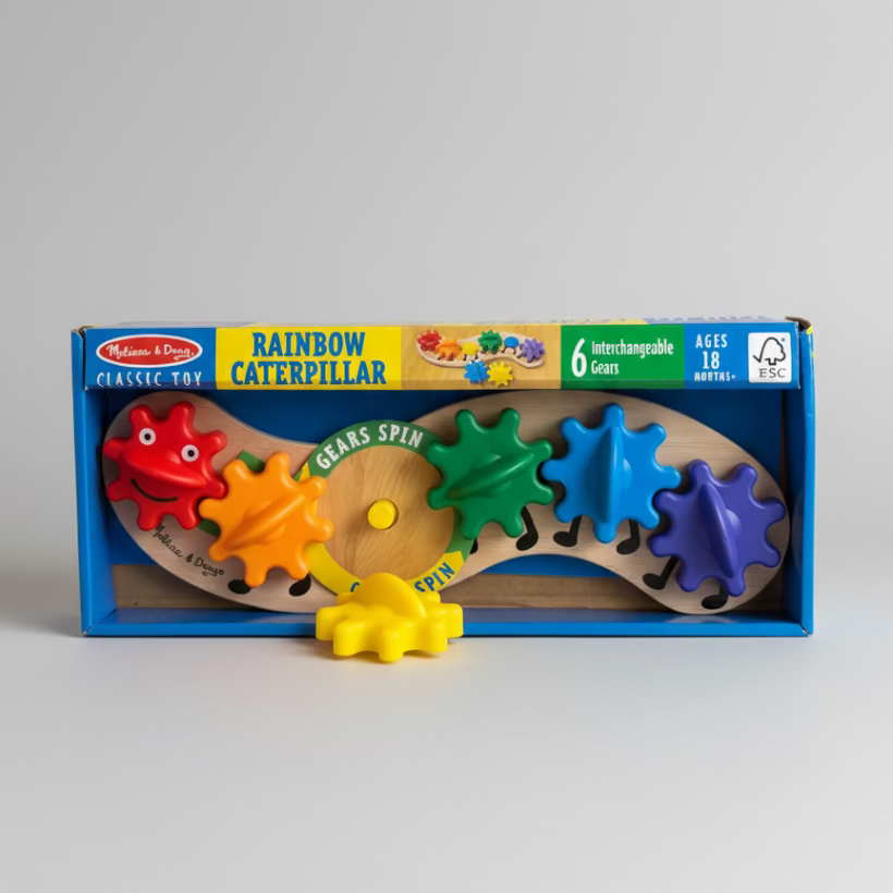 Melissa & Doug Rainbow Caterpillar Gear Toy